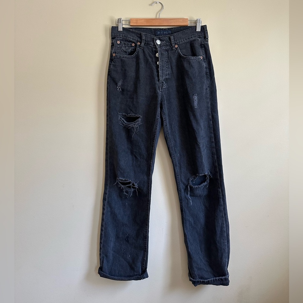 Aeropostale Black Baggy Straight Leg Jeans